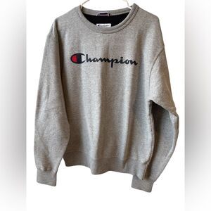 Champion Men Medium Heather Gray Crewneck Sweatshirt